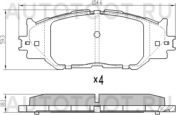 Колодки тормозные (Спереди) Lexus IS 05 - Артикул ST0446553040 - Производитель Sat - Фото, Отзывы, Цены