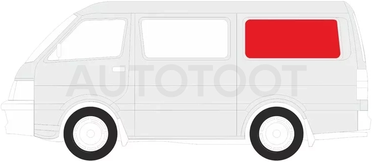 Стекло кузова боковое (не опускное) (Слева/ Цвет зеленый) Hyundai H1 97-07 / JAC Refine 06-11