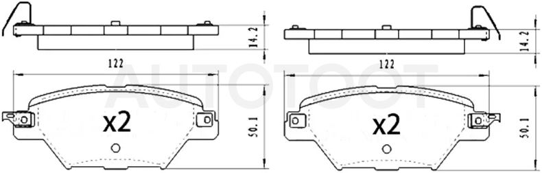 Колодки тормозные (Сзади) Mazda CX-8 17-22 / CX-9 15