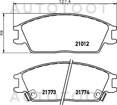 Колодки тормозные передние дисковые -ST581011CA00 Sat для HYUNDAI ACCENT, HYUNDAI GETZ