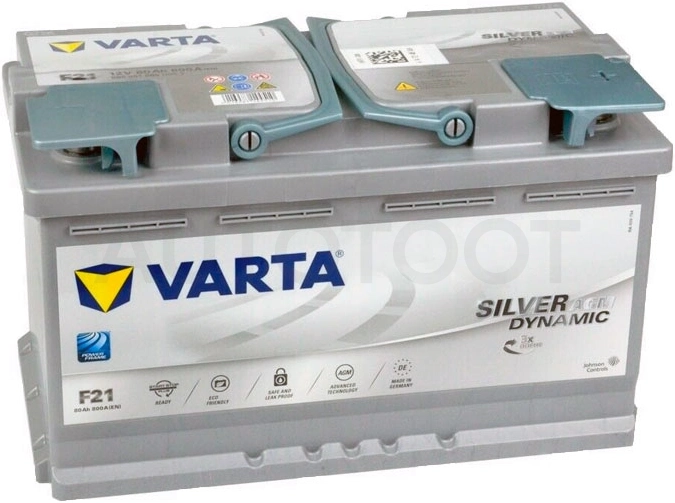 Аккумулятор VARTA AGM 80Ah 800A обратная полярность(-+)