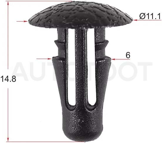 Клипса фиксатор HONDA/NISSAN/SUBARU (Продажа по 10шт)
