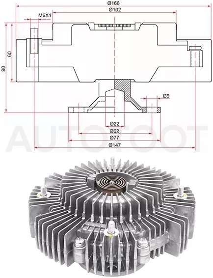 Вискомуфта Toyota Land Cruiser (J100,J80) 84-23 / Land Cruiser Prado 87-96