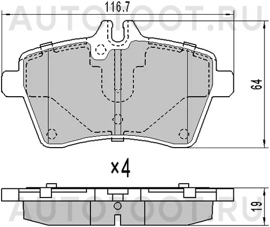 Колодки тормозные (Спереди) Mercedes-Benz A-Class 04-12 / B-Class 05-12 - Артикул STA1694200220 - Производитель Sat - Фото, Отзывы, Цены