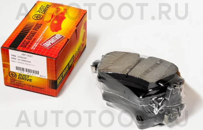 Колодки тормозные дисковые передние GDB2087 - Артикул JBP0647 - Производитель Just Drive - Фото, Отзывы, Цены