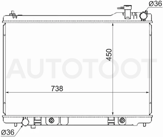 Радиатор Infiniti FX35 06-08 / FX45 02-09 - Артикул NS0009FX35 - Производитель Sat - Фото, Отзывы, Цены