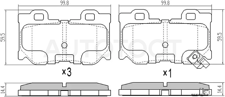Колодки тормозные задние -STD4060JL00K Sat для INFINITI FX35/45