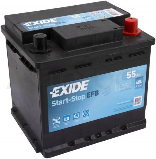 Аккумулятор EXIDE 55Ah 480A обратная полярность(-+)