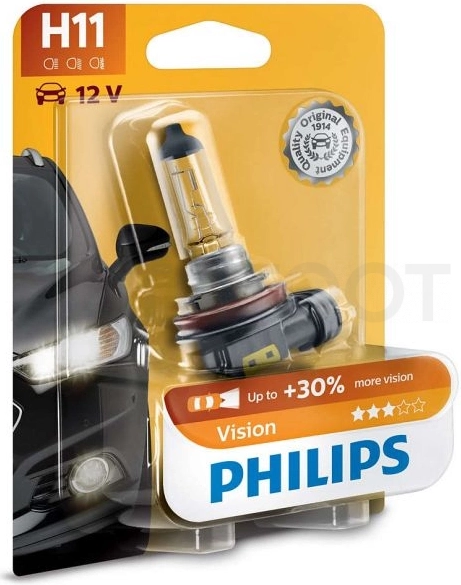 Лампа галогеновая H11 Vision +30% 12V 55W