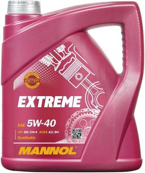 5W-40 MANNOL Extreme 4л Масло моторное синтетическое - Артикул 4036021425504 - Производитель Mannol - Фото, Отзывы, Цены