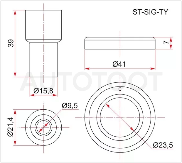 Наконечник катушки с уплотнительным кольцом TOYOTA #SZ/#NZ/#ZZ/#MZ#/#AZ/#UZ/#GR -серия 1G-FE