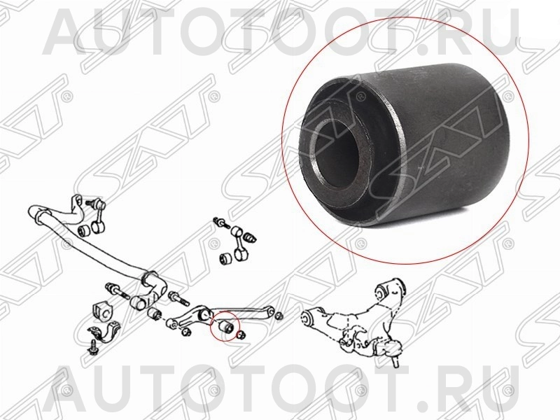 Сайлентблок рычага тяги стабилизатора (пневмо подвеска) -0101UZJ200F2 Asva для TOYOTA LAND CRUISER