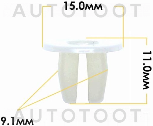 Клипса 57717-AC000 -KJ624 Masuma для NISSAN TINO, NISSAN TIIDA, NISSAN TERRANO, NISSAN SKYLINE, NISSAN PRIMERA, NISSAN NOTE, NISSAN MARCH, NISSAN AD