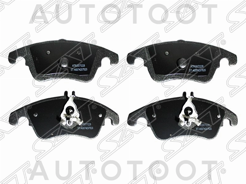 Колодки тормозные передние (без датчика износа) -STA0074207520 Sat для MERCEDES C-CLASS