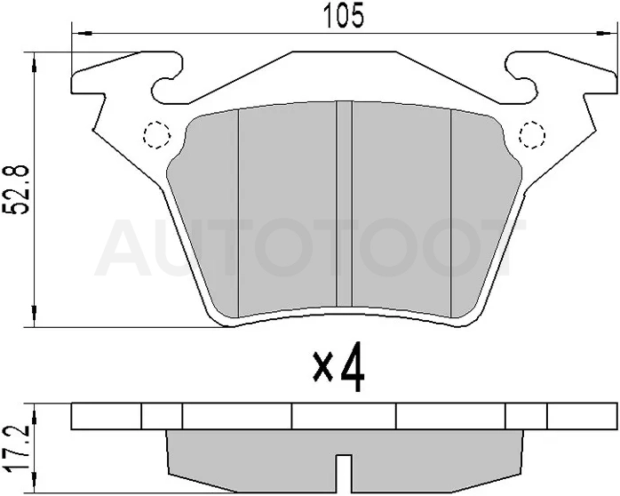 Колодки тормозные зад MERCEDES VITO 96-03 -STA0034200220 Sat для BYD BYD