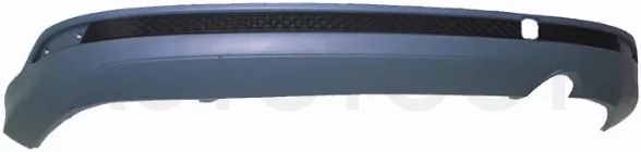 Бампер задний Ford Focus 10-15 (Нижняя часть/ С отверстием под крюк/ Под одну трубу/ 5D HBK)