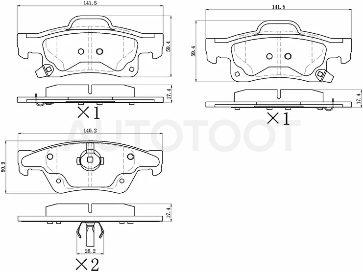 Колодки тормозные (Сзади) Dodge Durango 11-20 / Jeep Grand Cherokee 10-22 - Артикул ST280295 - Производитель Sat - Фото, Отзывы, Цены