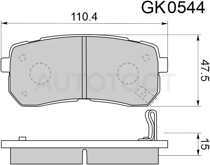Колодки тормозные (Сзади) Kia Carnival 99-02 / Sorento 14-18 / Hyundai Grand Starex 07-17 / H1 07-18 / Starex 07-13 / Kia Sedona 14-18