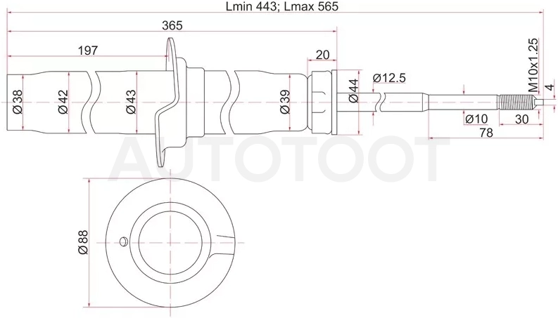 Стойка передняя Honda Accord 97-03 - Артикул ST51605S1AG22 - Производитель Sat - Фото, Отзывы, Цены
