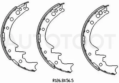Колодки тормозные задние барабанные -ST0449535180 Sat для TOYOTA HIACE, TOYOTA HILUX, TOYOTA 4RUNNER / SURF