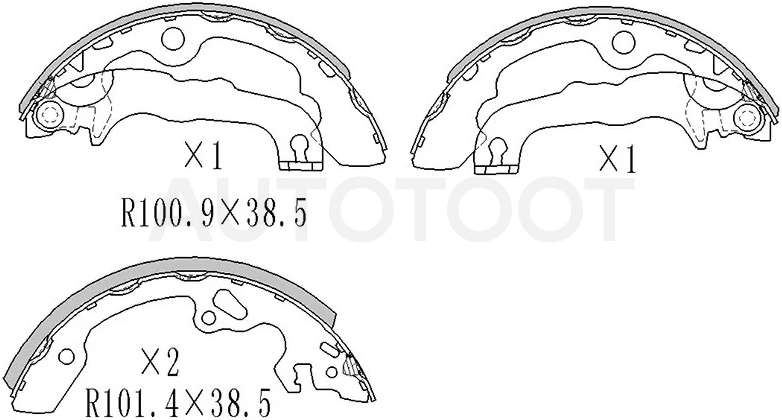 Колодки тормозные барабанные Ford Focus 98-04 / Mondeo 96-00