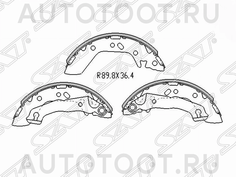 Колодки тормозные барабанные -AMDBF216 Amd для HYUNDAI ACCENT