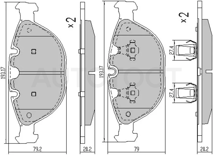 Колодки тормозные (Спереди) BMW 5-Series 03-10 / 6-Series 03-10 / X5 99-06