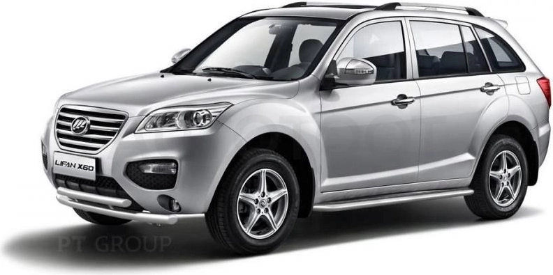 LIFAN X60 2012-  Защита порогов с алюм. площадкой Ø51мм (НПС) - Артикул 14010202 - Производитель PT Group - Фото, Отзывы, Цены