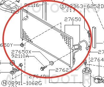 Радиатор кондиционера -1045323SX Stellox для NISSAN ALMERA