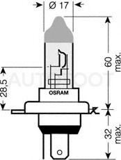 Лампа H4  (60/55W) Ultra Life 12V Osram - Артикул 64193ULT01B - Производитель Osram - Фото, Отзывы, Цены