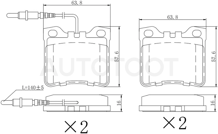 Колодки тормозные (Сзади) Mercedes-Benz V-Class 96-03 / Vito 96-03 / Peugeot 605 89-99