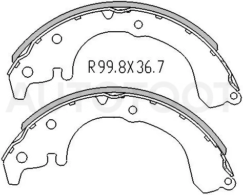 Колодки тормозные барабанные Toyota Caldina (T190) 92-02 / Corolla 83-02