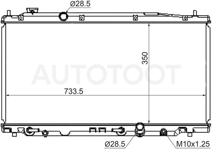 Радиатор Honda Fit 07-13 / City 08-14 / Jazz 08-15 - Артикул HD0001307 - Производитель Sat - Фото, Отзывы, Цены