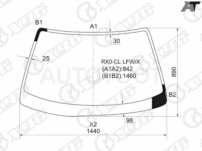 Стекло лобовое TOYOTA MARK-II /CHASER 96-01