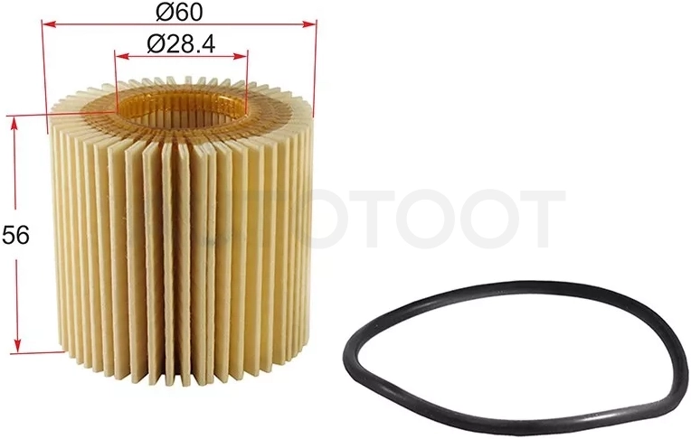 Фильтр масляный (картридж) TOYOTA COROLLA/BELTA/AURIS/BB/PASSO/PROBOX/1NRFE/2NRFKE/1KRFE/K3VE