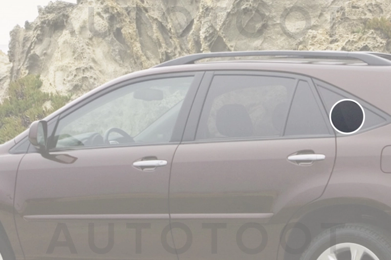 Стекло багажника боковое заднее левое -  для TOYOTA HARRIER, LEXUS RX300, LEXUS RX330, LEXUS RX350, LEXUS RX400