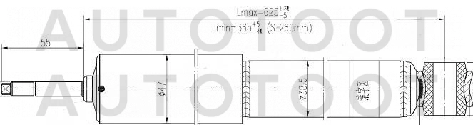 Амортизатор задний левый=правый 4WD -DF343282 Double Force для TOYOTA NADIA