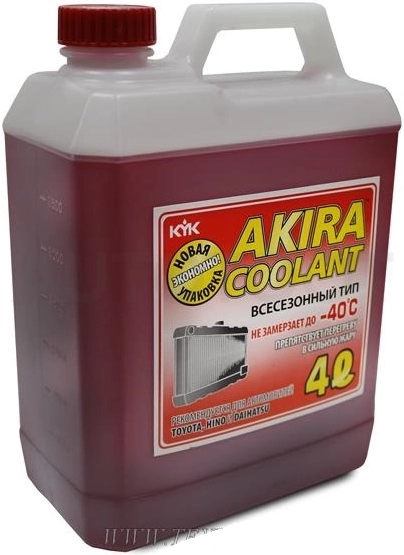 Антифриз готовый AKIRA COOLANT -40°C 4л (красный)