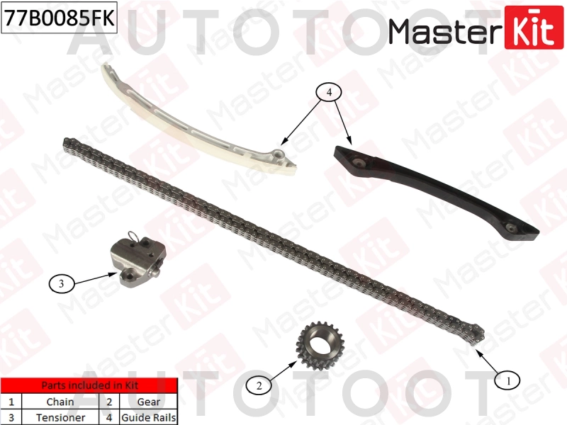 Комплект ГРМ 2, 0 ТРВА, TNBA -77B0085FK MasterKit для FORD MONDEO