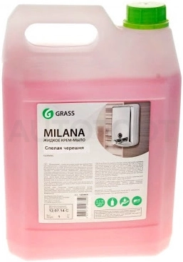 Мыло жидкое GRASS Milana спелая черешня 5кг
