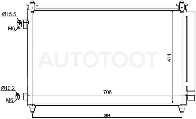 Радиатор кондиционера Mazda CX-9 07-15 - Артикул STMZ143940 - Производитель Sat - Фото, Отзывы, Цены