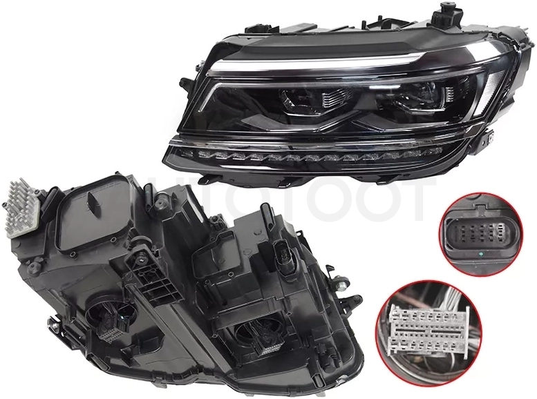 Фара Volkswagen Tiguan 16-21 (Слева/ LED/ ДХО) - Артикул ST44111ATMLLEAMD2 - Производитель Sat - Фото, Отзывы, Цены