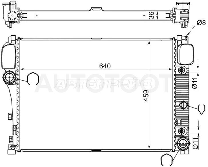 Радиатор Mercedes-Benz S-Class 05-13 / CL-Class 06-14
