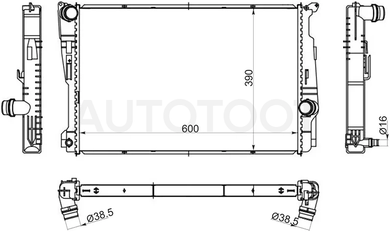 Радиатор BMW X3 10-17 / X4 14-18 - Артикул BW0014 - Производитель Sat - Фото, Отзывы, Цены