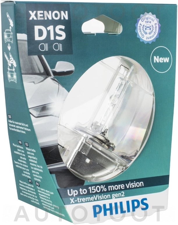 Лампа D1S PHILIPS XENON 35W 12V PK32d-2 L83 d9 X-treme Vision +150 - Артикул 85415XV2S1 - Производитель Philips - Фото, Отзывы, Цены