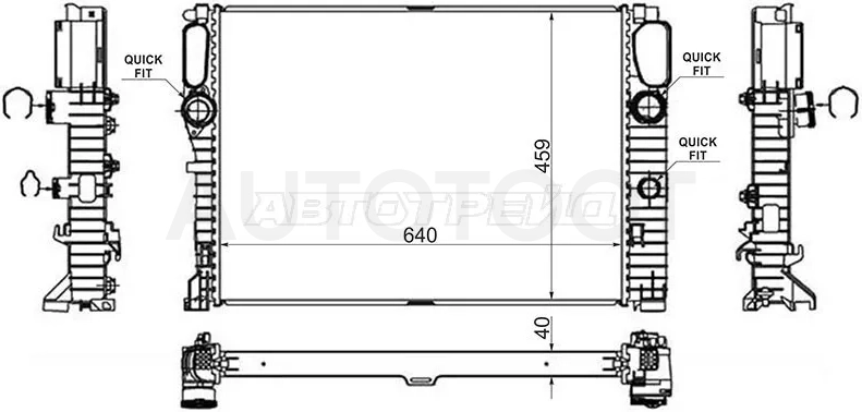 Радиатор Mercedes-Benz E-Class 02-09 / CLS-Class 04-10