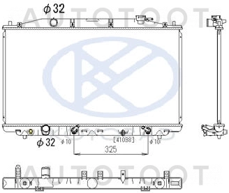 Радиатор охлаждения AT 2.4L -HD0003CU Sat для HONDA ACCORD