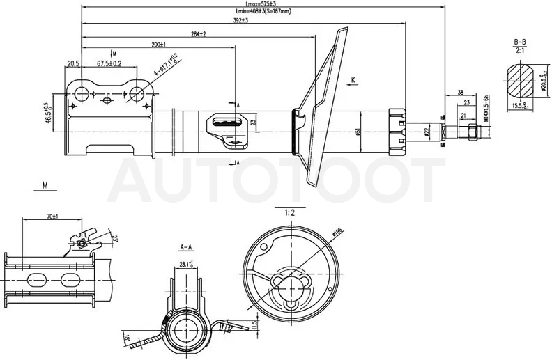 Стойка передняя Lexus RX 97-03 / Toyota Harrier (XU10) 97-03