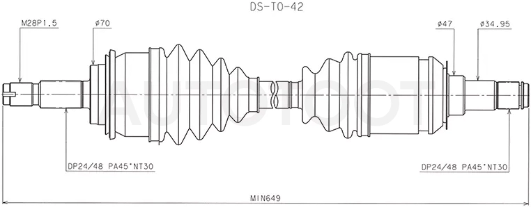 Привод в сборе FR TOYOTA LAND CRUISER PRADO 120/150 02-/LEXUS GX470 02-09/GX460 10