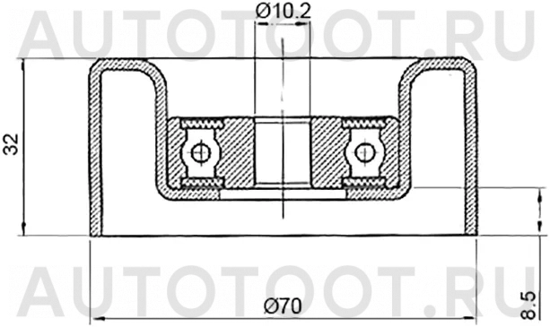 Ролик приводного ремня натяжителя TOYOTA 1GR/2GR/3GR/4GR/5GR 02 - Артикул ST1660431010 - Производитель Sat - Фото, Отзывы, Цены